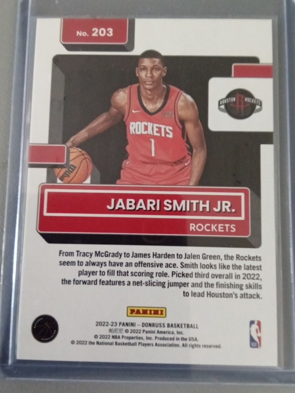 Panini Jabari Smith Jr Rockets Rookie Basketball Card Lot. - Picture 4 of 6